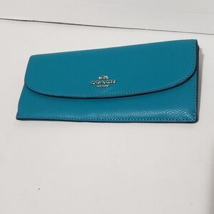 Coach Blue Leather Women's Clutch